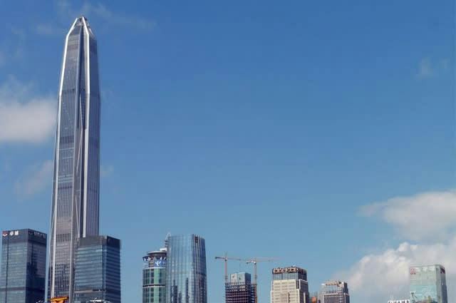 Ping An Finance Tower piercing the sky in Shenzhen