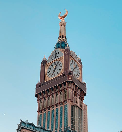 The Makkah Clock Royal Tower in Mecca, Saudi Arabia
