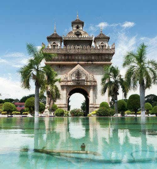 Patuxai monument in Vientiane, Laos