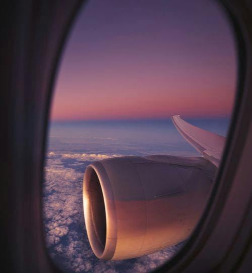 Window view from an airplane
