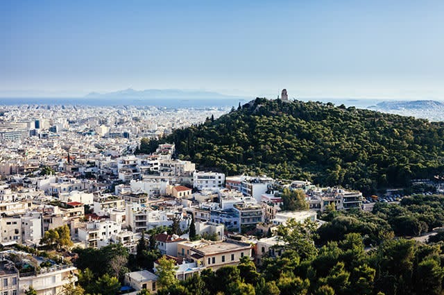 A view of the city of Athens in sunshine