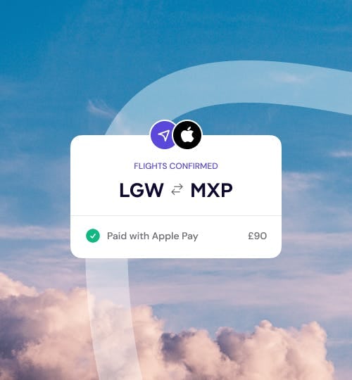 Buy flights with Apple Pay