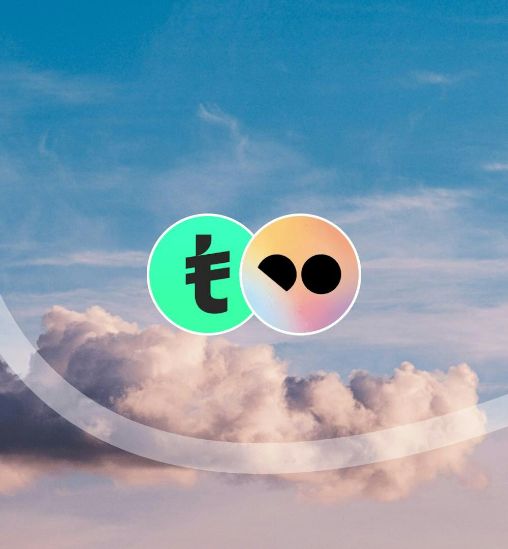 Tamara and Tabby Logos with Sky Background