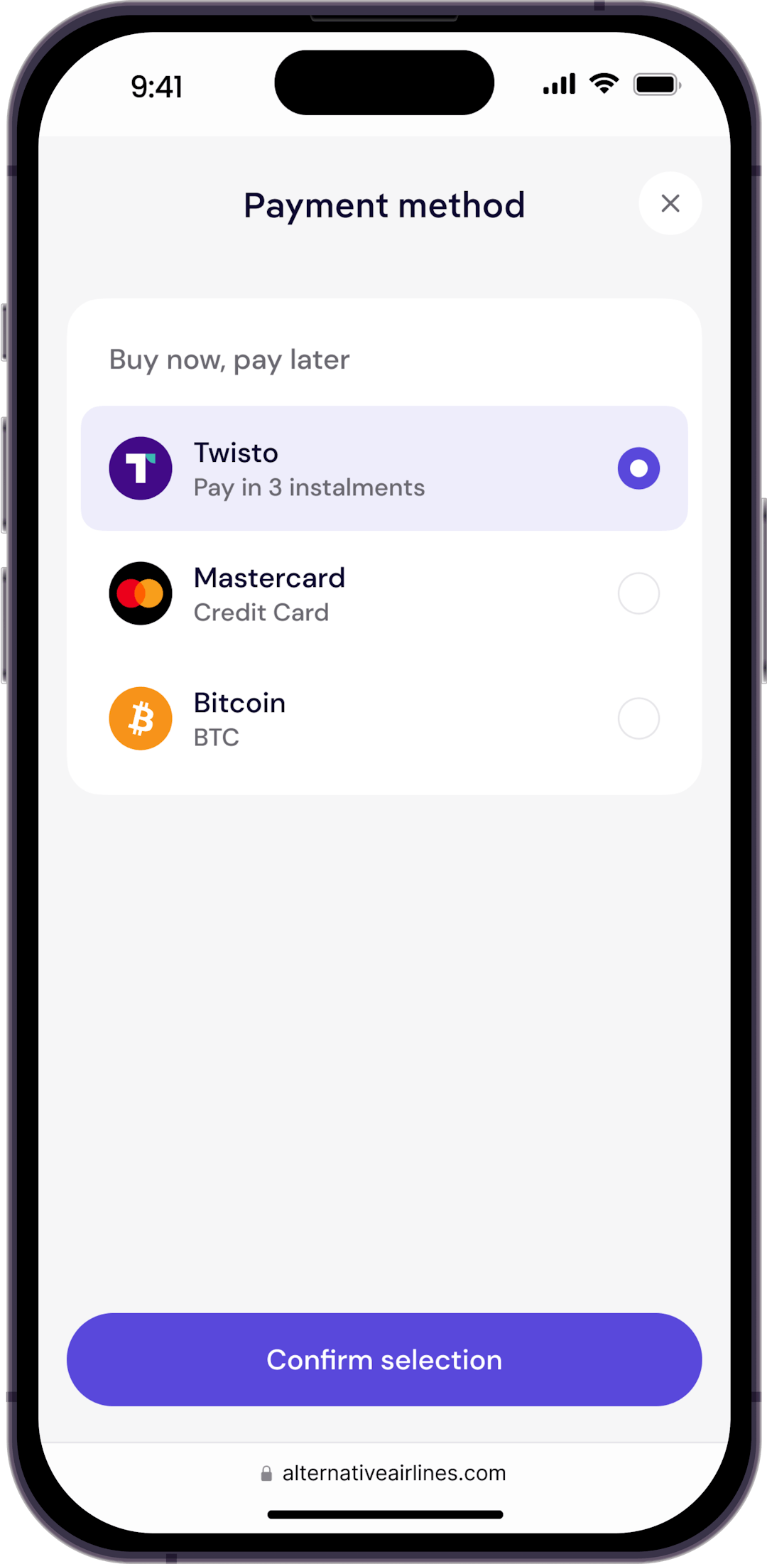 Step 2 - how to buy flights with Twisto
