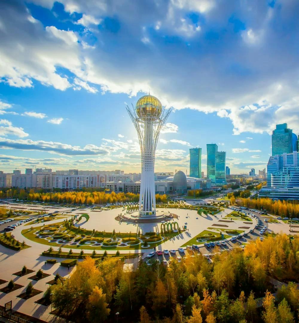The iconic Baiterek in the city of Astana, Kazakhstan