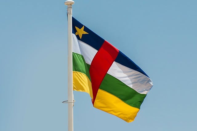 Picture of a Central Africa flag