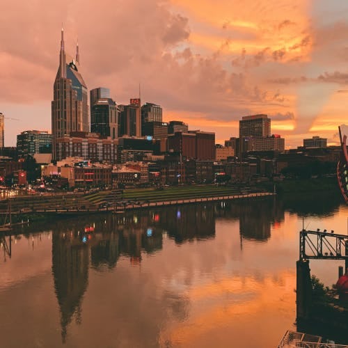 Orange skies in Nashville