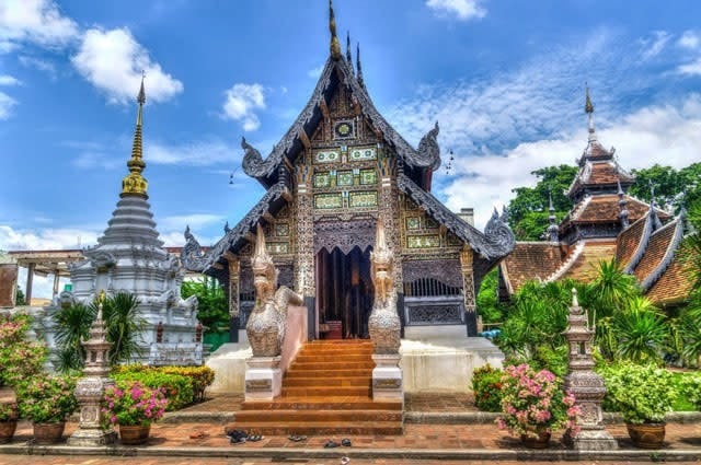 A traditional Thai temple in Chiang Mai