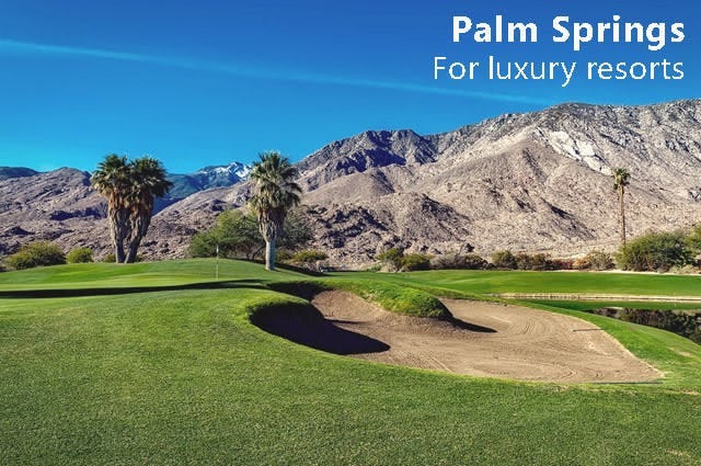 A green golf course in palm springs