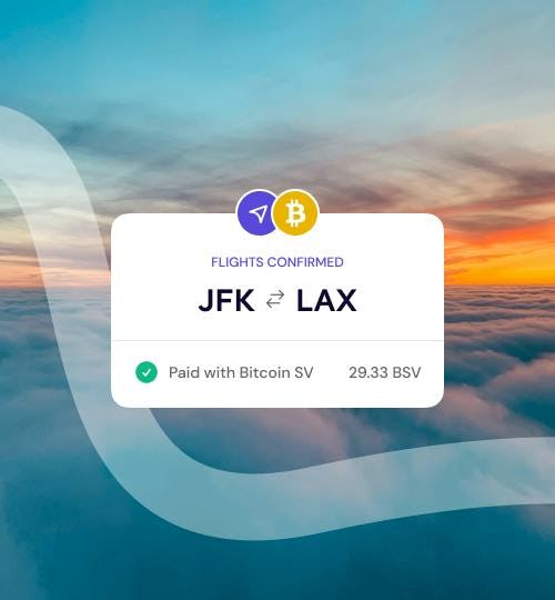Buy flights with Bitcoin SV