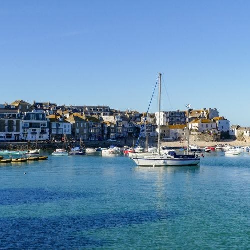 Harbour and seaside town in Cornwall, UK