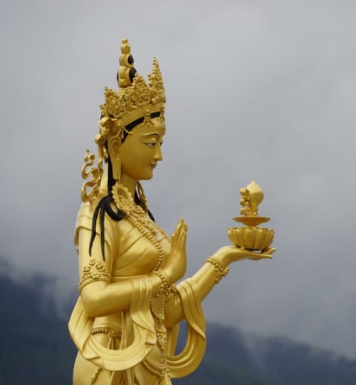 Gold statue in Bhutan
