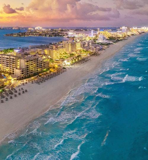 Cancun coastline