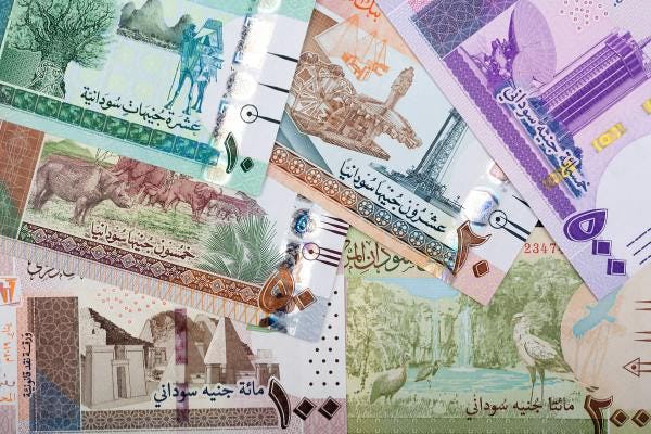 Sudanese Pounds bank notes
