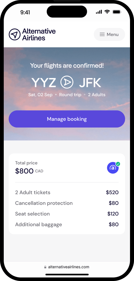 Step 4 - Booking Confirmed