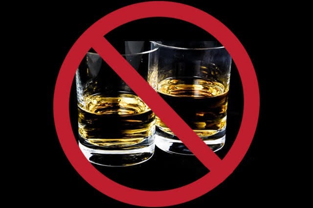 No whiskey sign