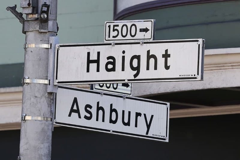 Haight Ashbury road signs