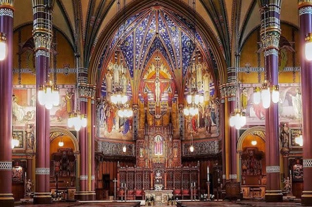 A close up shot of a Cathedral alter, taken in Salt Lake City