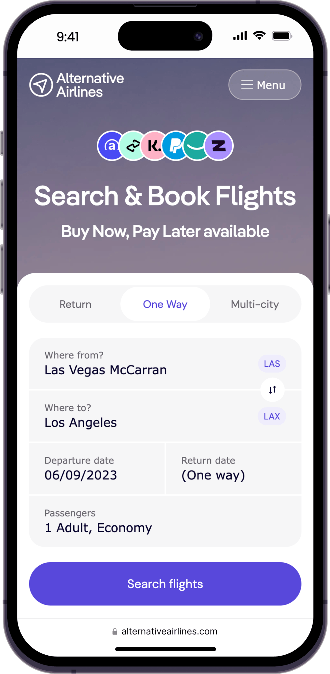 Step 1 - Search for Flights