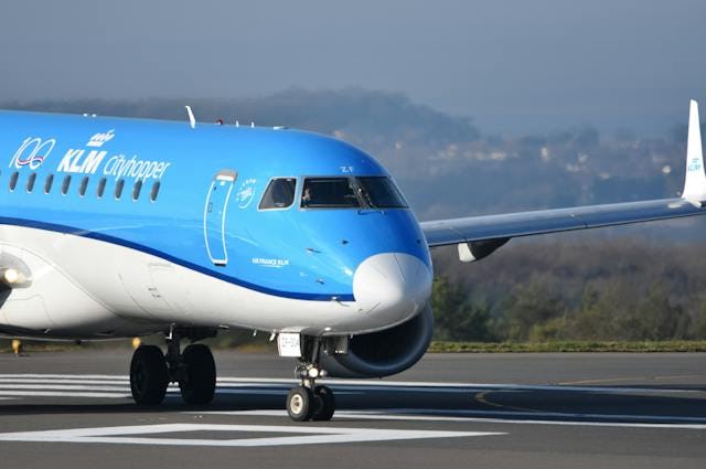 KLM aircraft on runway