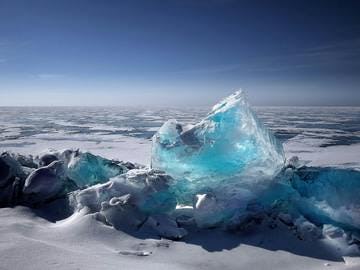 Lake Baikal, an icey lake in Russia
