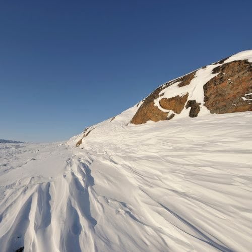 Snowy hill in Baffin Island