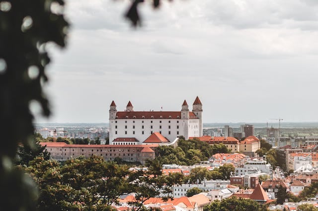 A view of Bratislava Castle in Bratislava, Slovakia
