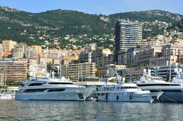 boats at the harbour in monaco