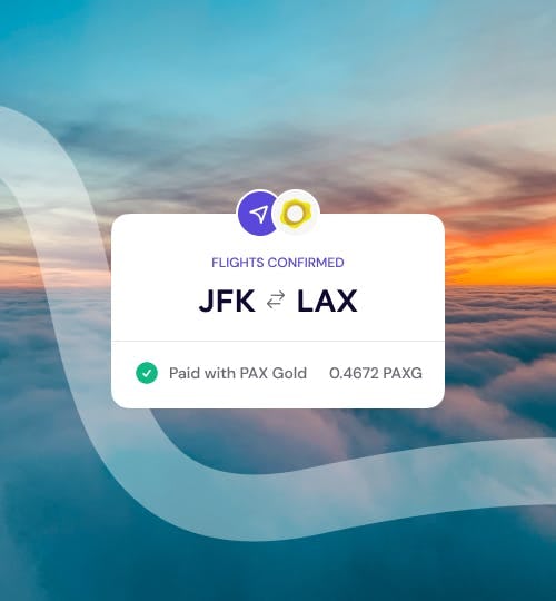Buy flights with PAX Gold