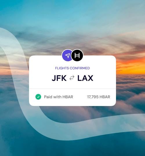 Buy flights with Hedera Hashgraph