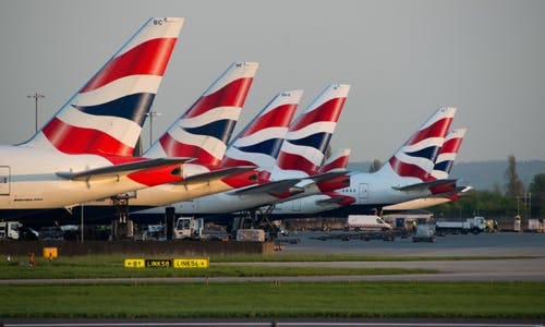 Picture of British Airways aircraft lined up