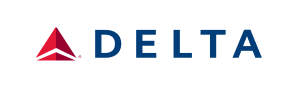 Delta logo on a white container 