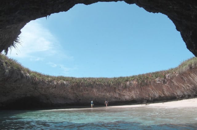 An enclosed beach in Mexico 