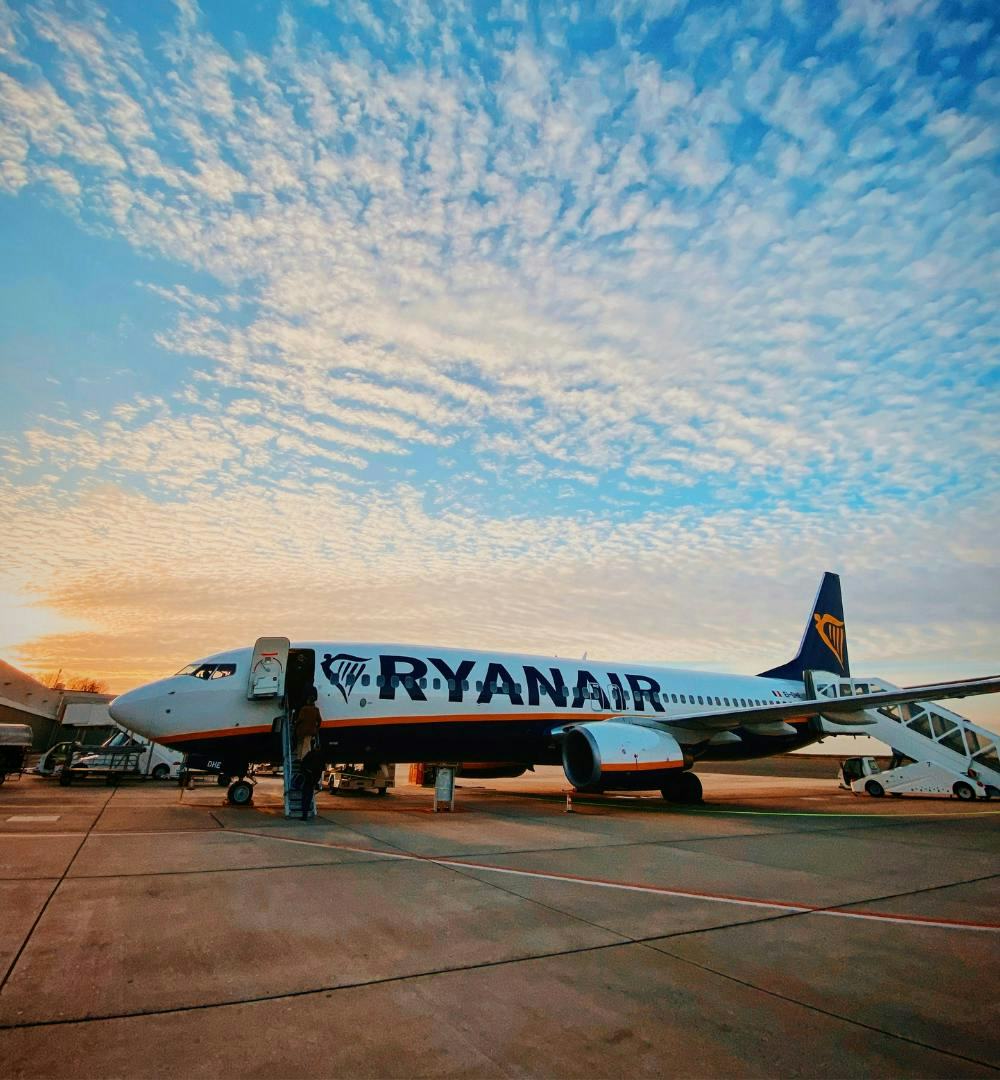 A Ryanair aircraft at London Stansted Airport