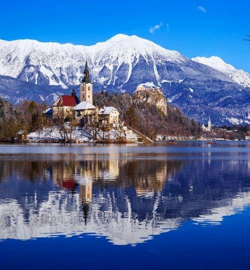 Lake Bled, Slovenia in Winter