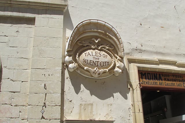 Silent City sign in Mdina