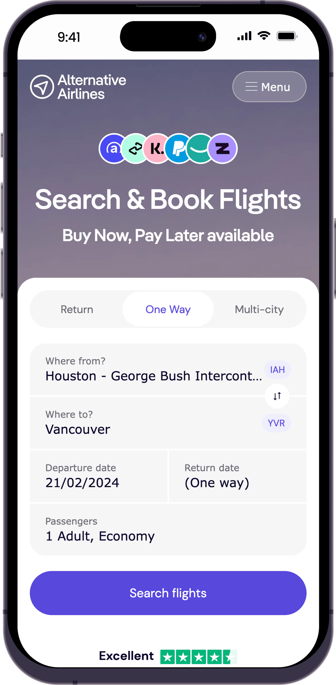 Step 1 - Search for Flights