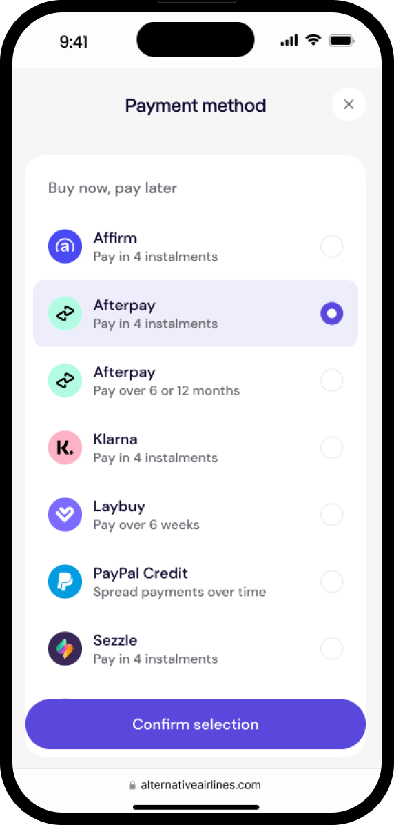 Step 2 - Connect to Afterpay