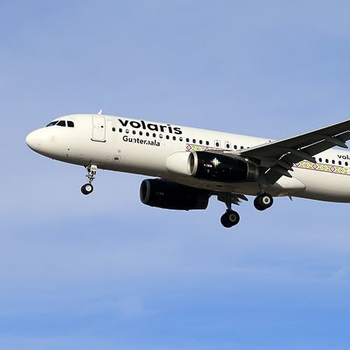 Picture of a Volaris aircraft mid-air