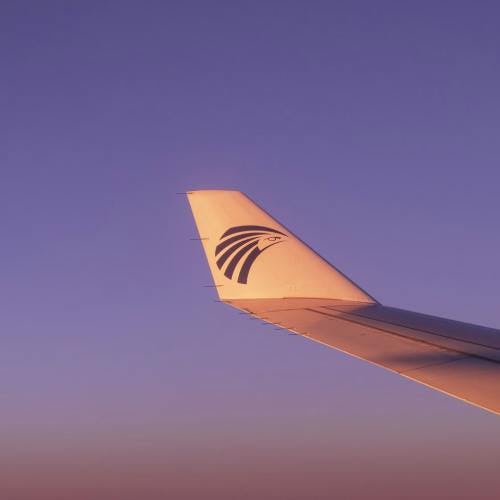Egyptair aircraft wing