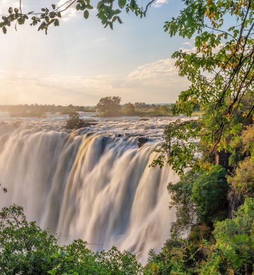 Victoria Falls between Zambia and Zimbabwe