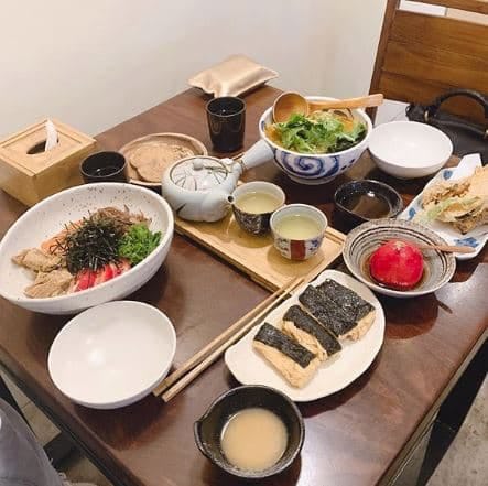 vegan set japanese style food at hoshina in taipei