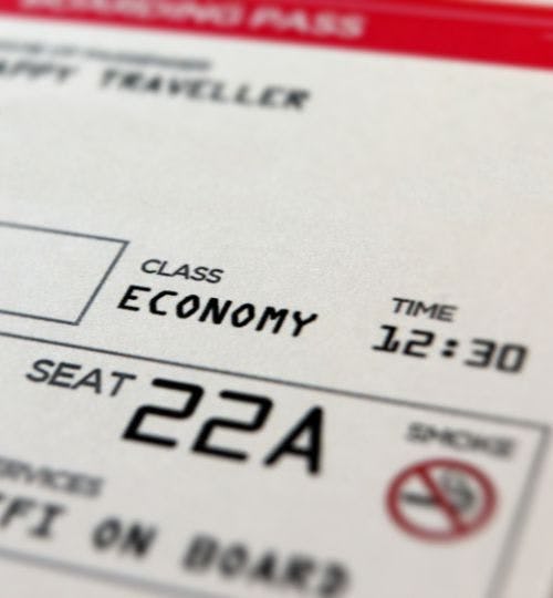 Economy class ticket
