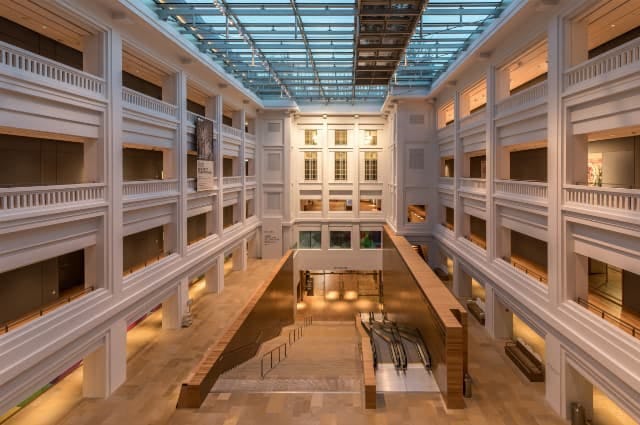 Interior shot of the National Gallery Singapore