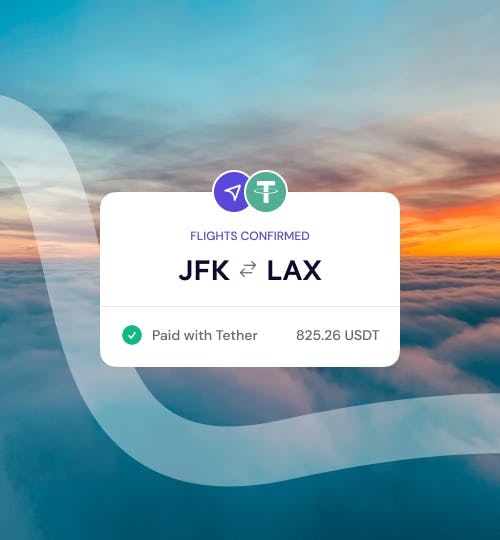 Buy flights with Tether