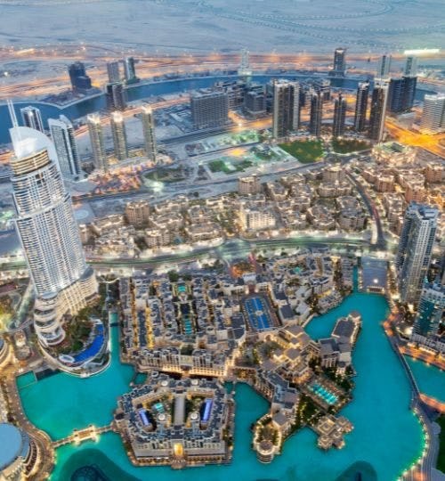 Downtown Dubai from above