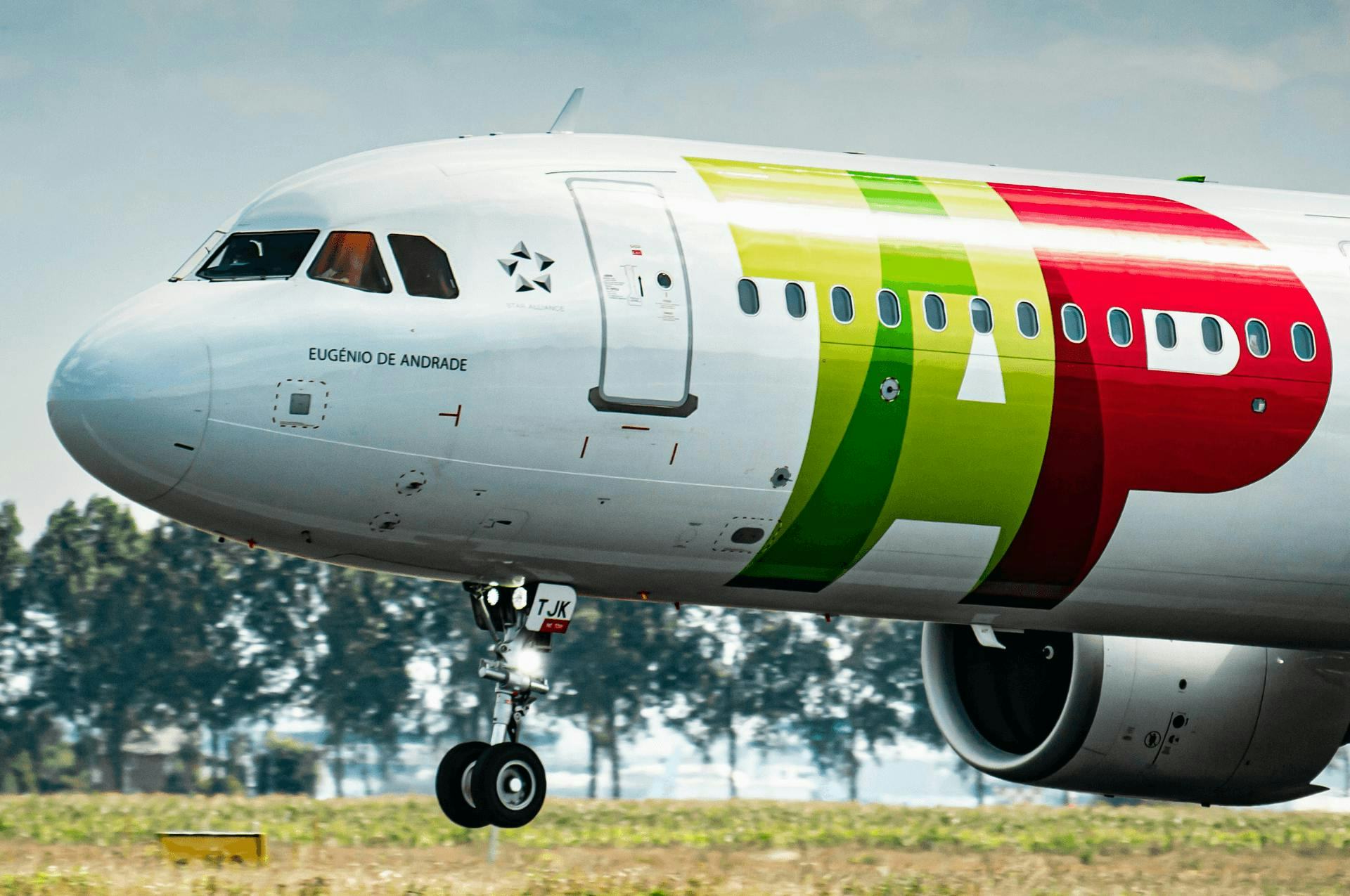 Front of TAP Air Portugal plane