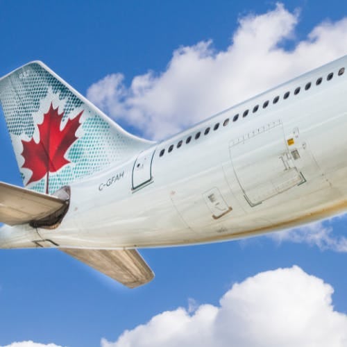 Tail of Air Canada Plane