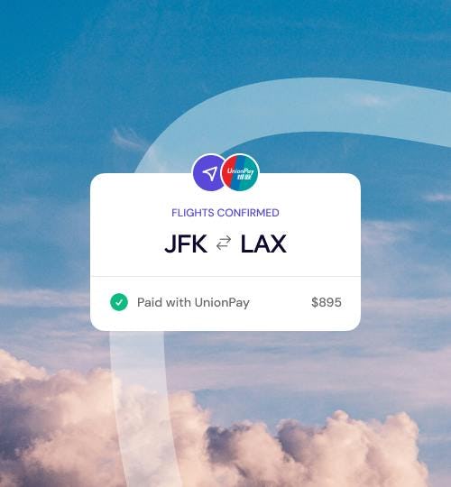 Buy flights with UnionPay