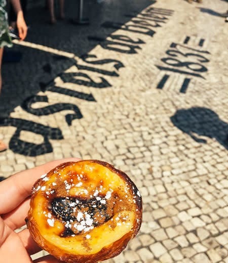 Traditional Portuguese custard tart